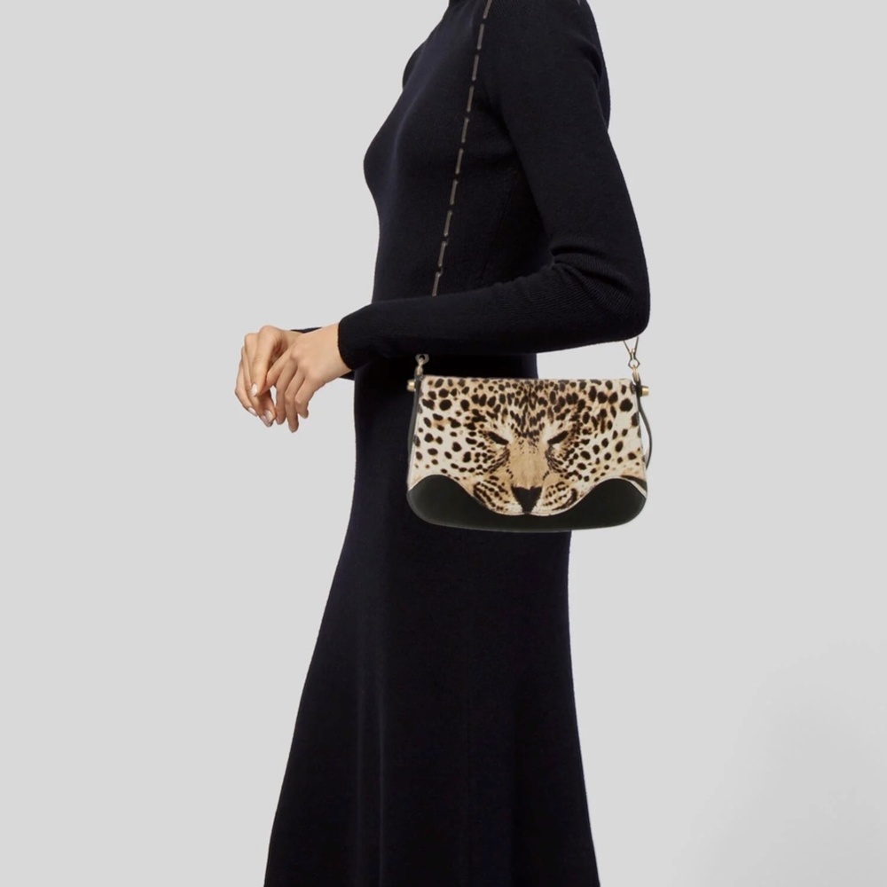 GUCCI  Leopard head  Ponyhair chain bag - Picture 12 of 12